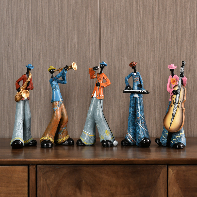 Figurka Muzyk Jazzowy Retro Dekoracja na Półkę - 3