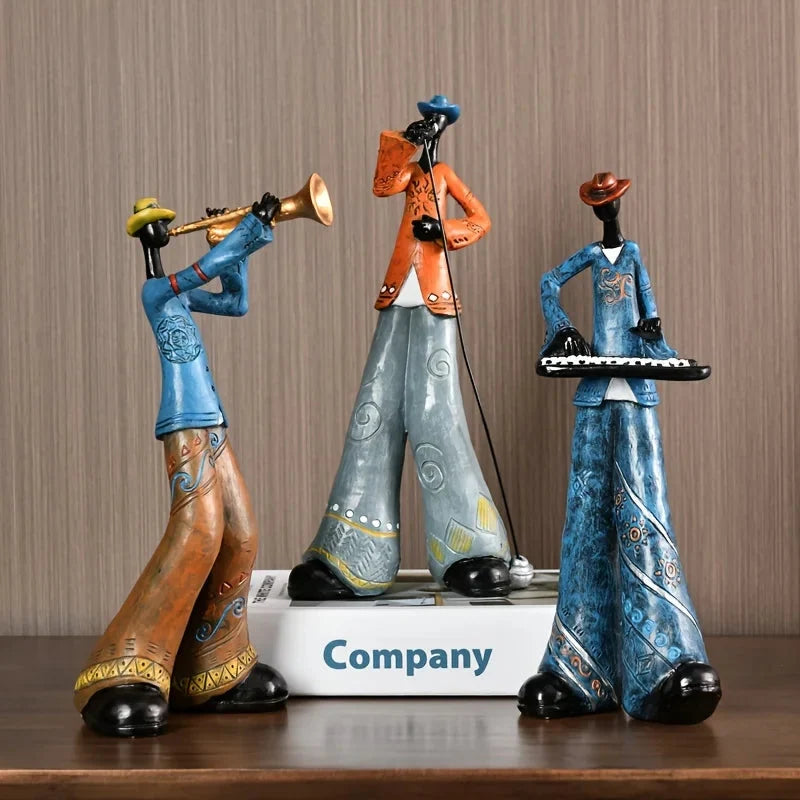 Figurka Muzyk Jazzowy Retro Dekoracja na Półkę - 4