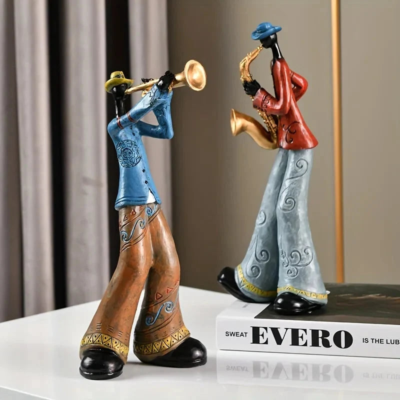 Figurka Muzyk Jazzowy Retro Dekoracja na Półkę - 5