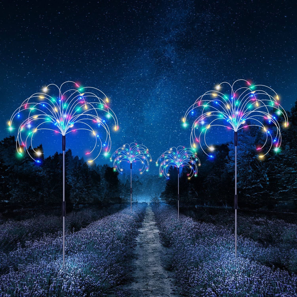 Lampa Ogrodowa Solarna Firework z 120 Diodami LED - 7