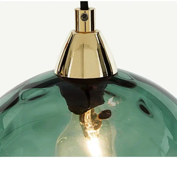 Lampa Wisząca Kula ze Szklanym Kloszem Kolorowym