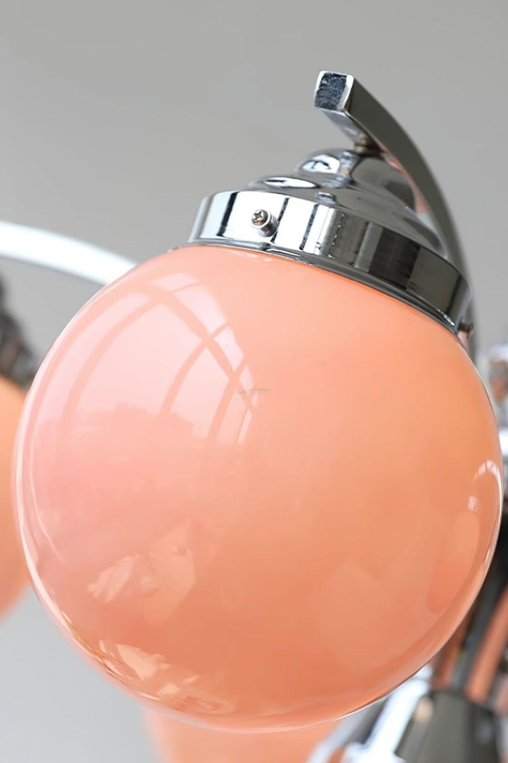 Lampa Wisząca Art Deco z Kulistymi Szklanymi Kloszami - 16