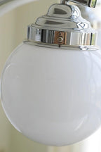 Lampa Wisząca Art Deco z Kulistymi Szklanymi Kloszami - 17