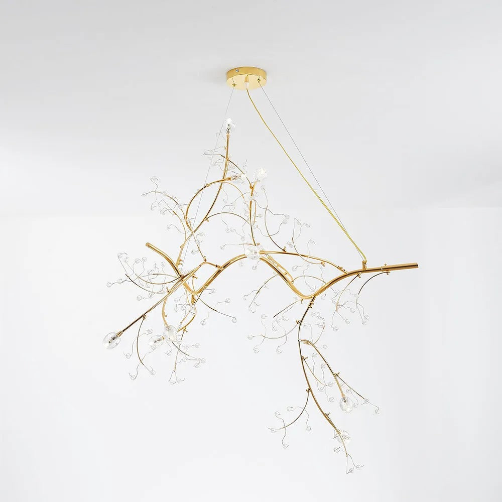 Lampa Wisząca Art Deco Gałąź z Kryształami - 7