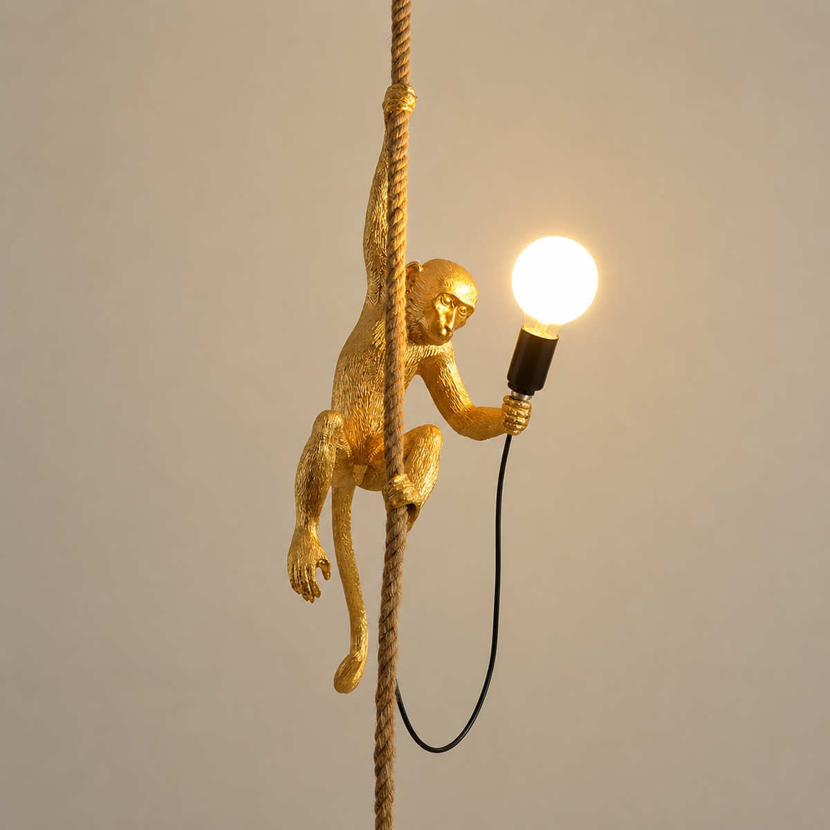 Lampa Wisząca Małpa z Liną Bohemian - Złoty