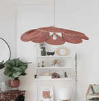 Lampa Wisząca Bohemian w Kształcie Kwiatu z Abażurem z Tkaniny