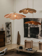 Lampa Wisząca Bohemian w Kształcie Kwiatu z Abażurem z Tkaniny - 11