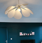 Lampa Wisząca Bohemian w Kształcie Kwiatu z Abażurem z Tkaniny - 13