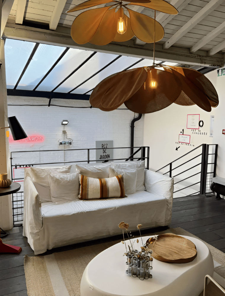 Lampa Wisząca Bohemian w Kształcie Kwiatu z Abażurem z Tkaniny - 14