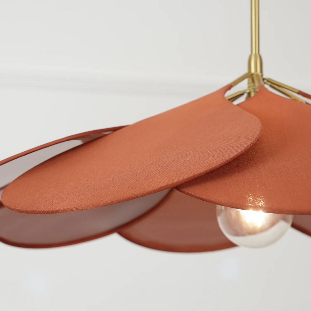 Lampa Wisząca Bohemian w Kształcie Kwiatu z Abażurem z Tkaniny - 16