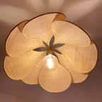Lampa Wisząca Bohemian w Kształcie Kwiatu z Abażurem z Tkaniny - 7