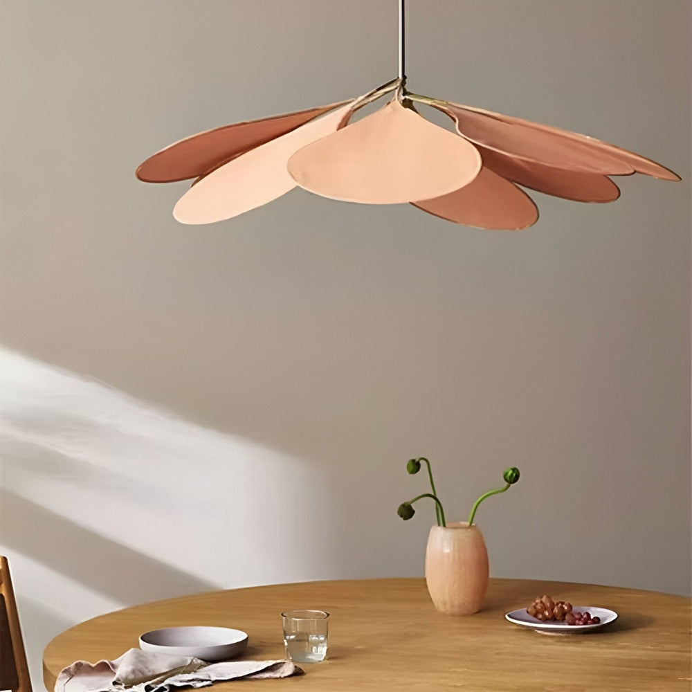 Lampa Wisząca Bohemian w Kształcie Kwiatu z Abażurem z Tkaniny - 8