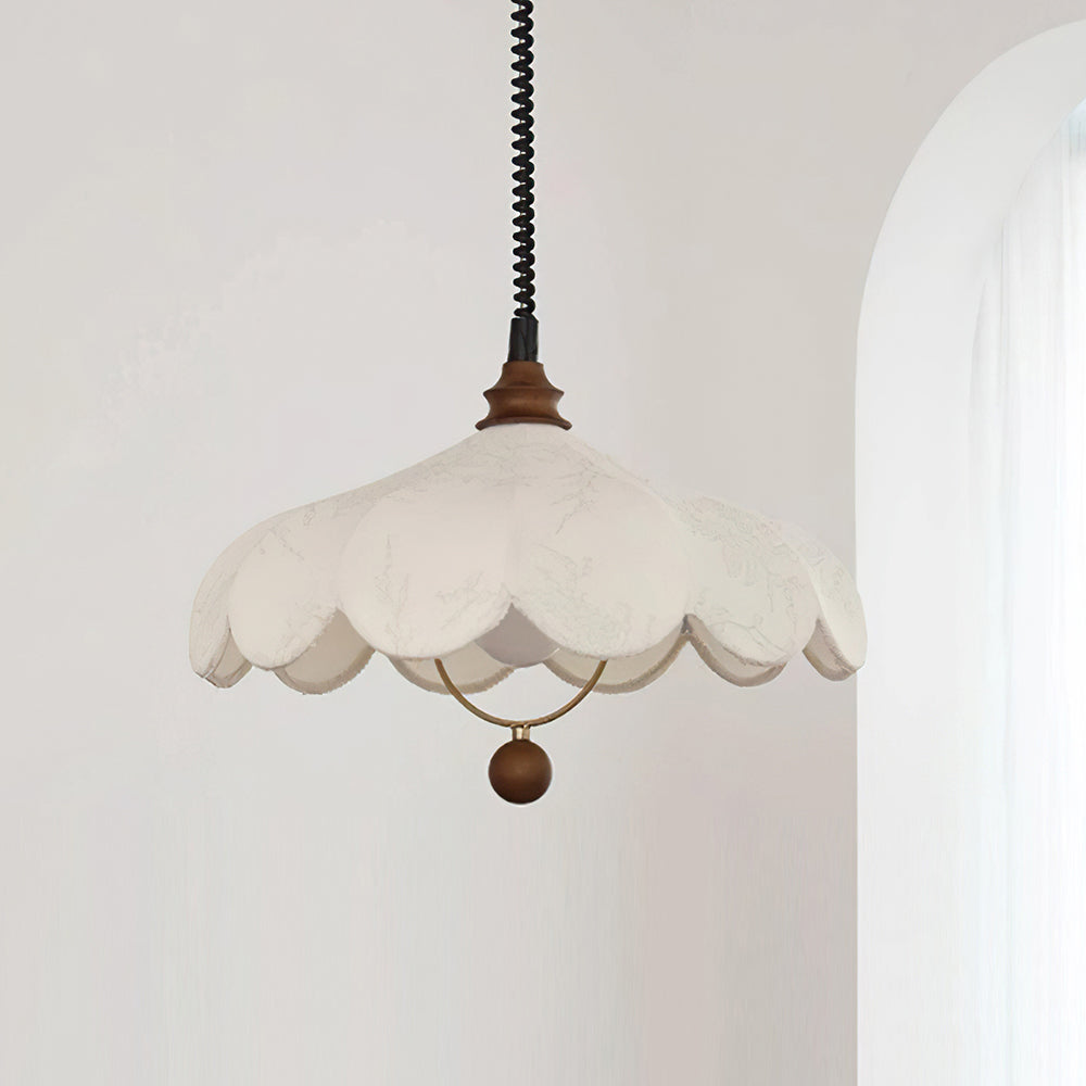 Lampa Wisząca Bohemian z Kloszem z Tkaniny i Regulacją Wysokości - 12