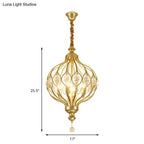 Lampa Wisząca Bohemian z Kryształami i Kloszem w Kształcie Lampionu - 13