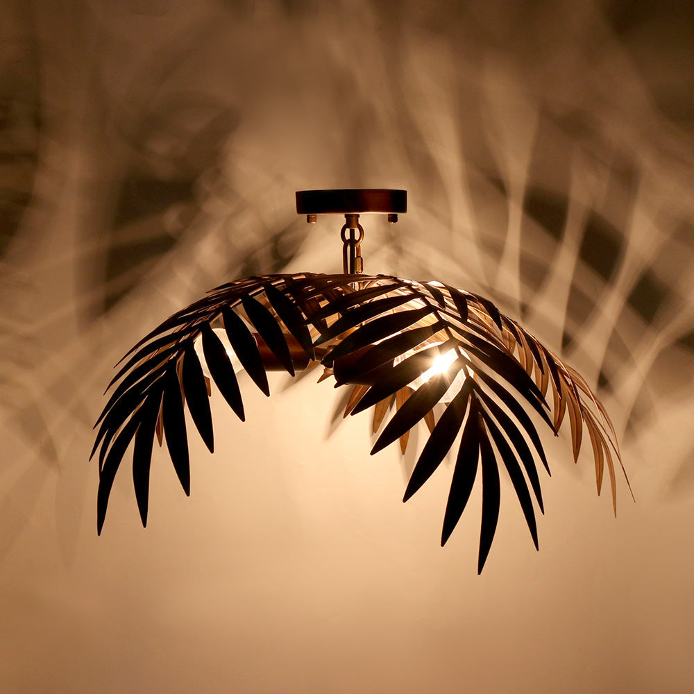 Lampa Wisząca Bohemian z Kloszem z Liści Palmy - 4
