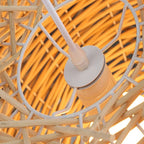 Lampa Wisząca Boho Gniazdo z Rattanu - 12