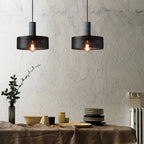 Lampa Wisząca Industrialna z Betonowym Kloszem i Metalową Siatką - 9