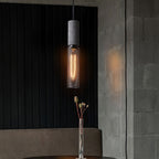 Lampa Wisząca Industrialna z Betonowym Kloszem i Metalową Siatką - 22
