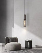 Lampa Wisząca Industrialna z Betonowym Kloszem i Metalową Siatką - 24