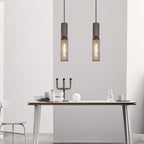 Lampa Wisząca Industrialna z Betonowym Kloszem i Metalową Siatką - 27