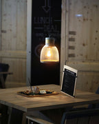 Lampa Wisząca Industrialna z Betonowym Kloszem i Metalową Siatką - 3