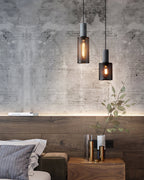 Lampa Wisząca Industrialna z Betonowym Kloszem i Metalową Siatką - 4