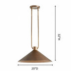 Lampa Wisząca Industrialna z Stożkowym Kloszem - 20