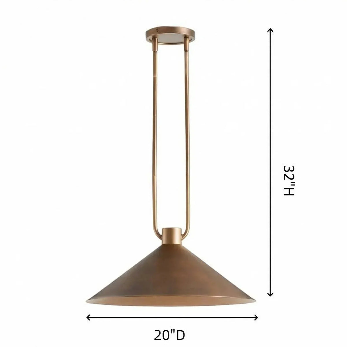 Lampa Wisząca Industrialna z Stożkowym Kloszem - 20