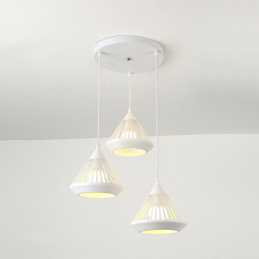 Lampa Wisząca Industrialna Stożkowy Klosz z Paskami - 11