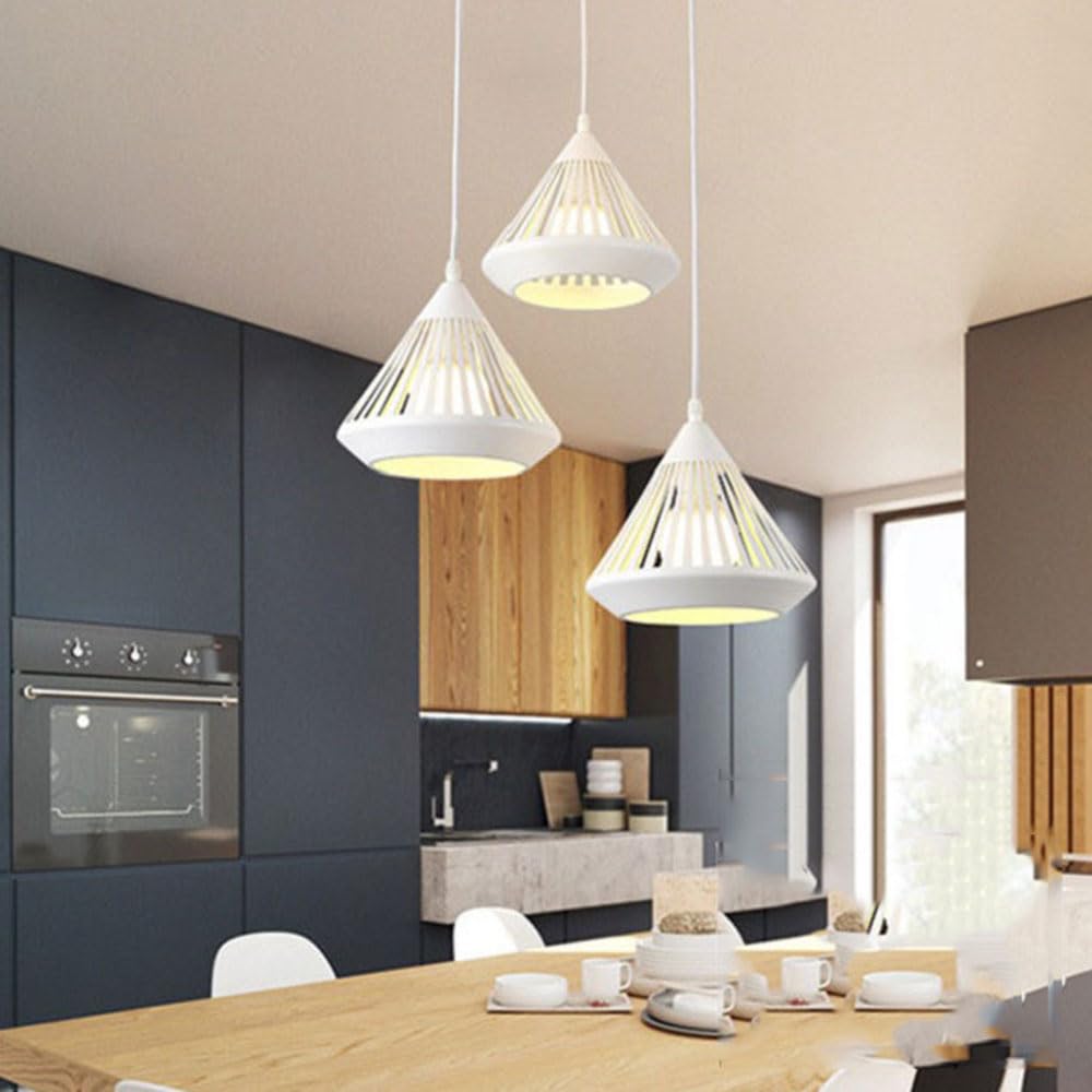 Lampa Wisząca Industrialna Stożkowy Klosz z Paskami - 7