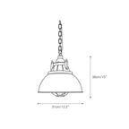 Lampa Wisząca Industrialna Vintage z Kloszem i Kratką Ochronną - 7