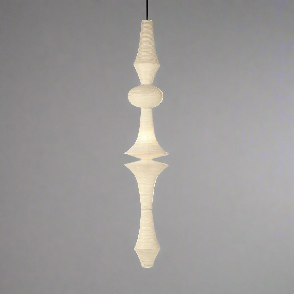 Lampa Wisząca Japandi z Kloszem z Papieru Washi - 5