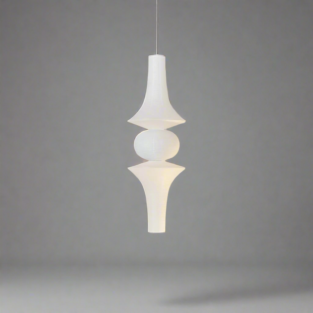 Lampa Wisząca Japandi z Kloszem z Papieru Washi - 8