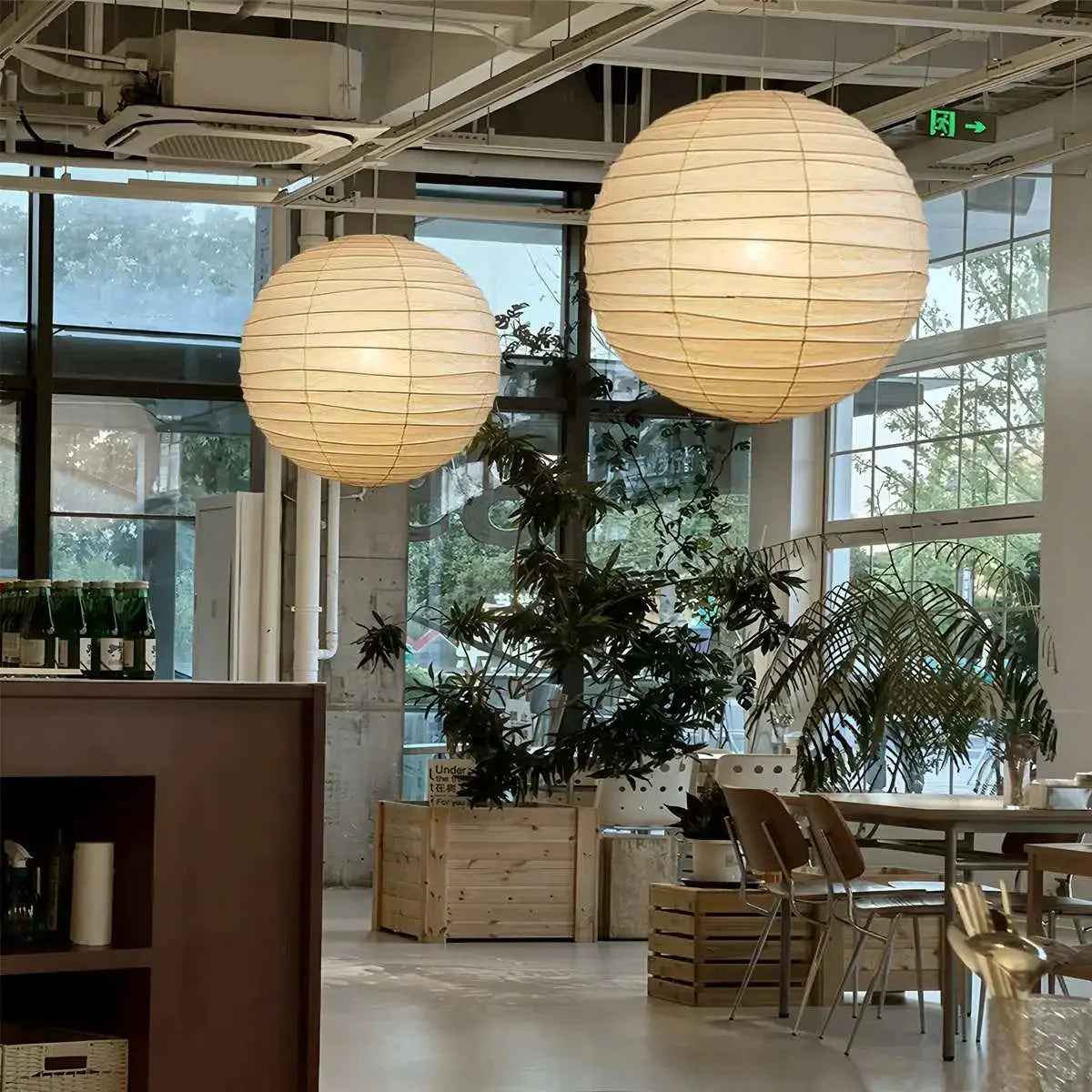 Lampa Wisząca Japandi Kula z Papieru Ryżowego - 16