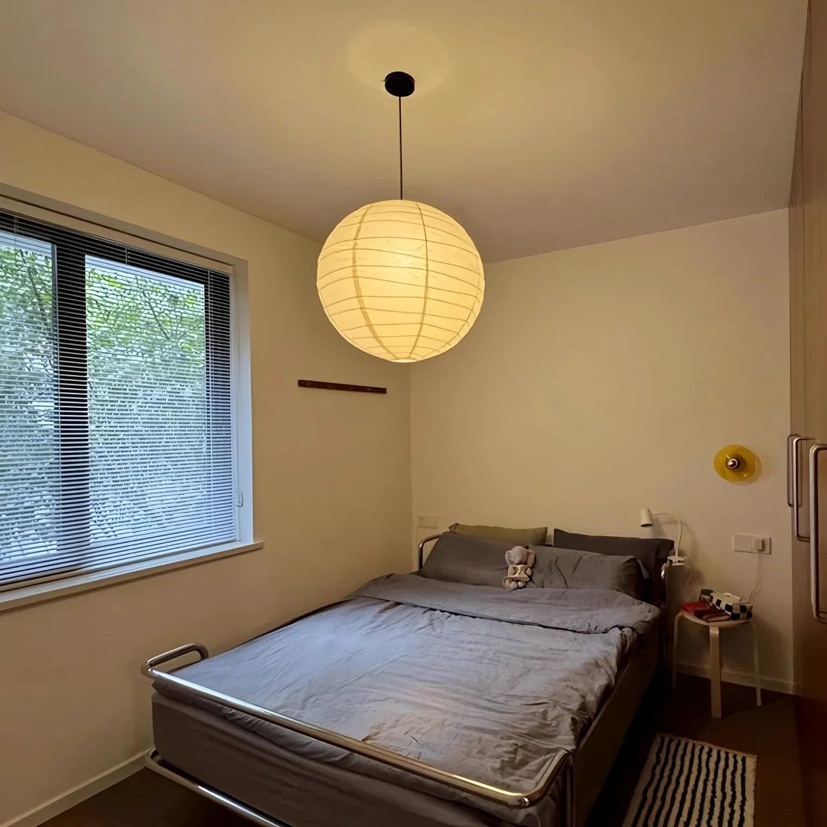 Lampa Wisząca Japandi Kula z Papieru Ryżowego - 17