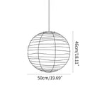Lampa Wisząca Japandi Kula z Papieru Ryżowego - 22