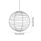 Lampa Wisząca Japandi Kula z Papieru Ryżowego - 25