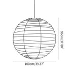 Lampa Wisząca Japandi Kula z Papieru Ryżowego - 27