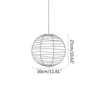 Lampa Wisząca Japandi Kula z Papieru Ryżowego - 5