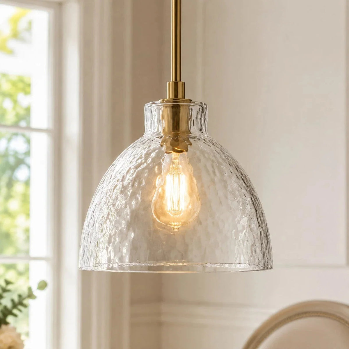 Lampa Wisząca Landelijna ze Szklanym Kloszem - 12