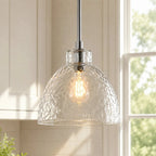 Lampa Wisząca Landelijna ze Szklanym Kloszem - 13