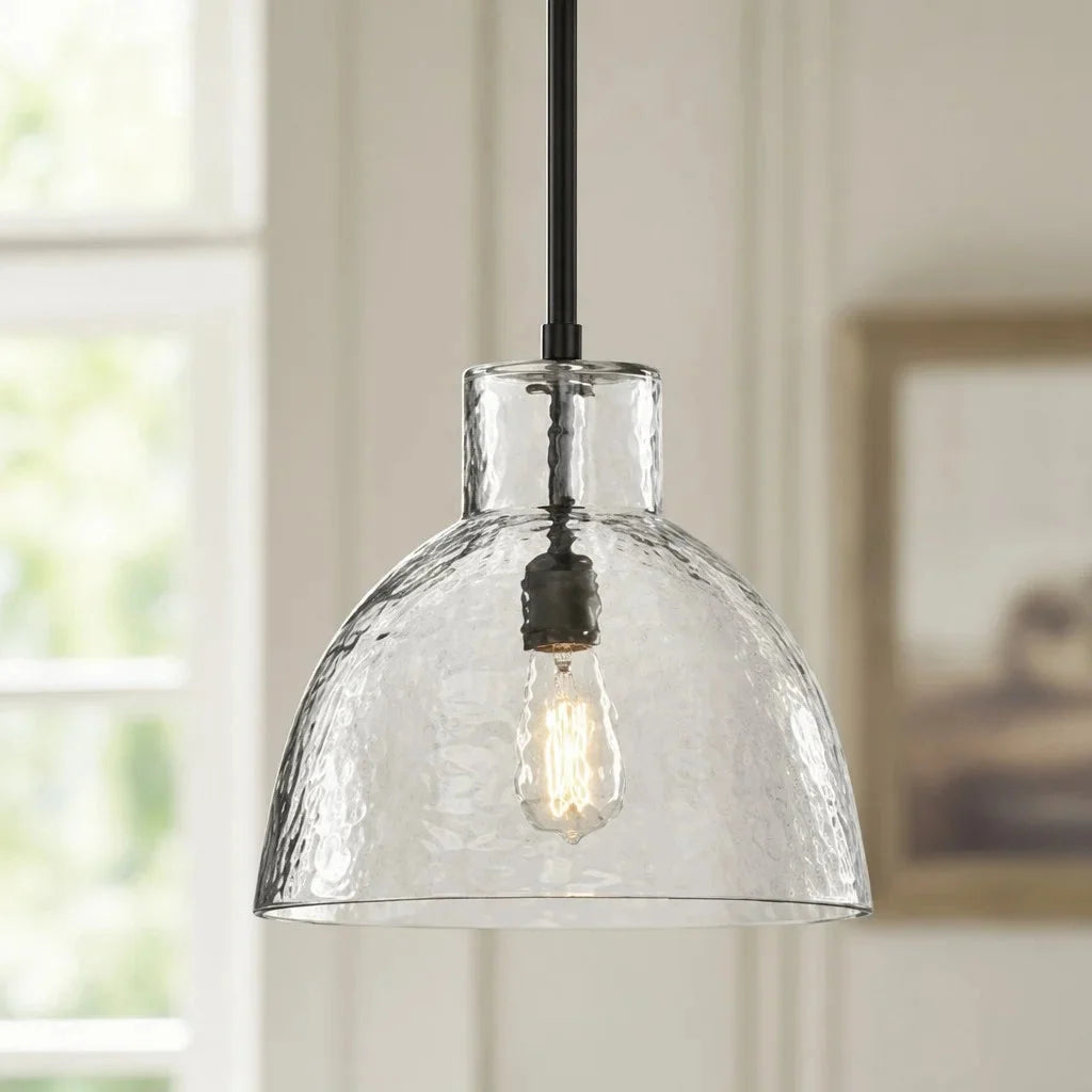 Lampa Wisząca Landelijna ze Szklanym Kloszem - 15