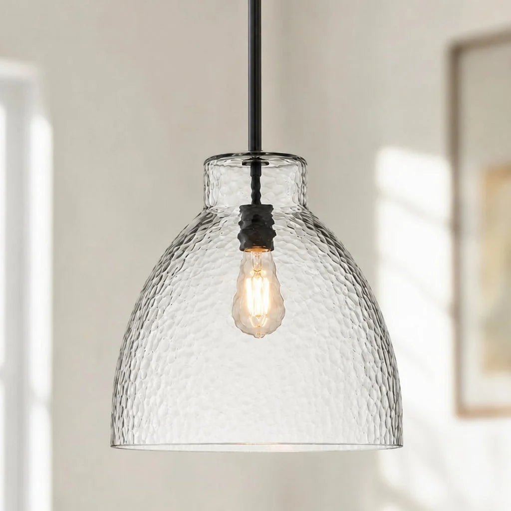 Lampa Wisząca Landelijna ze Szklanym Kloszem - 17