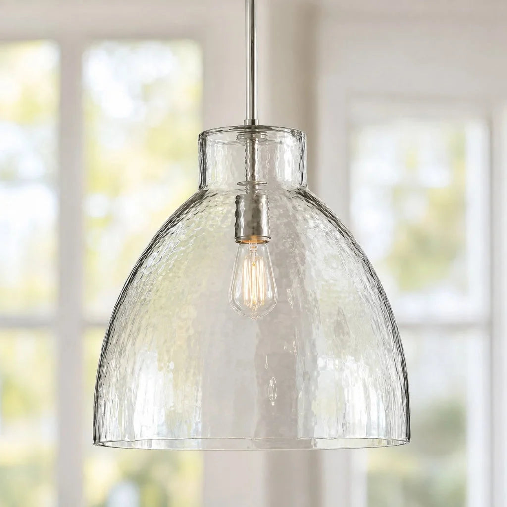 Lampa Wisząca Landelijna ze Szklanym Kloszem - 19