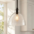 Lampa Wisząca Landelijna ze Szklanym Kloszem