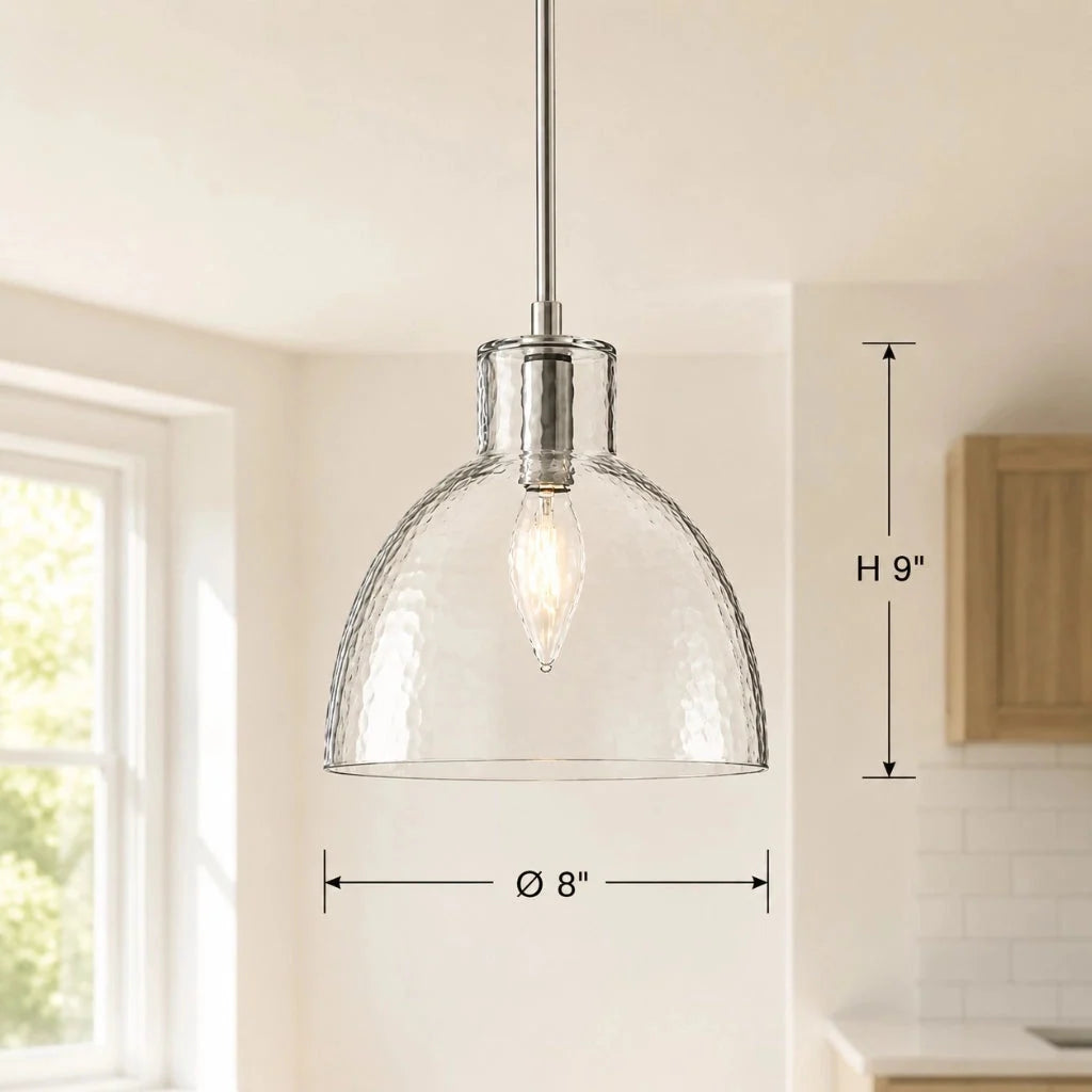 Lampa Wisząca Landelijna ze Szklanym Kloszem - 32