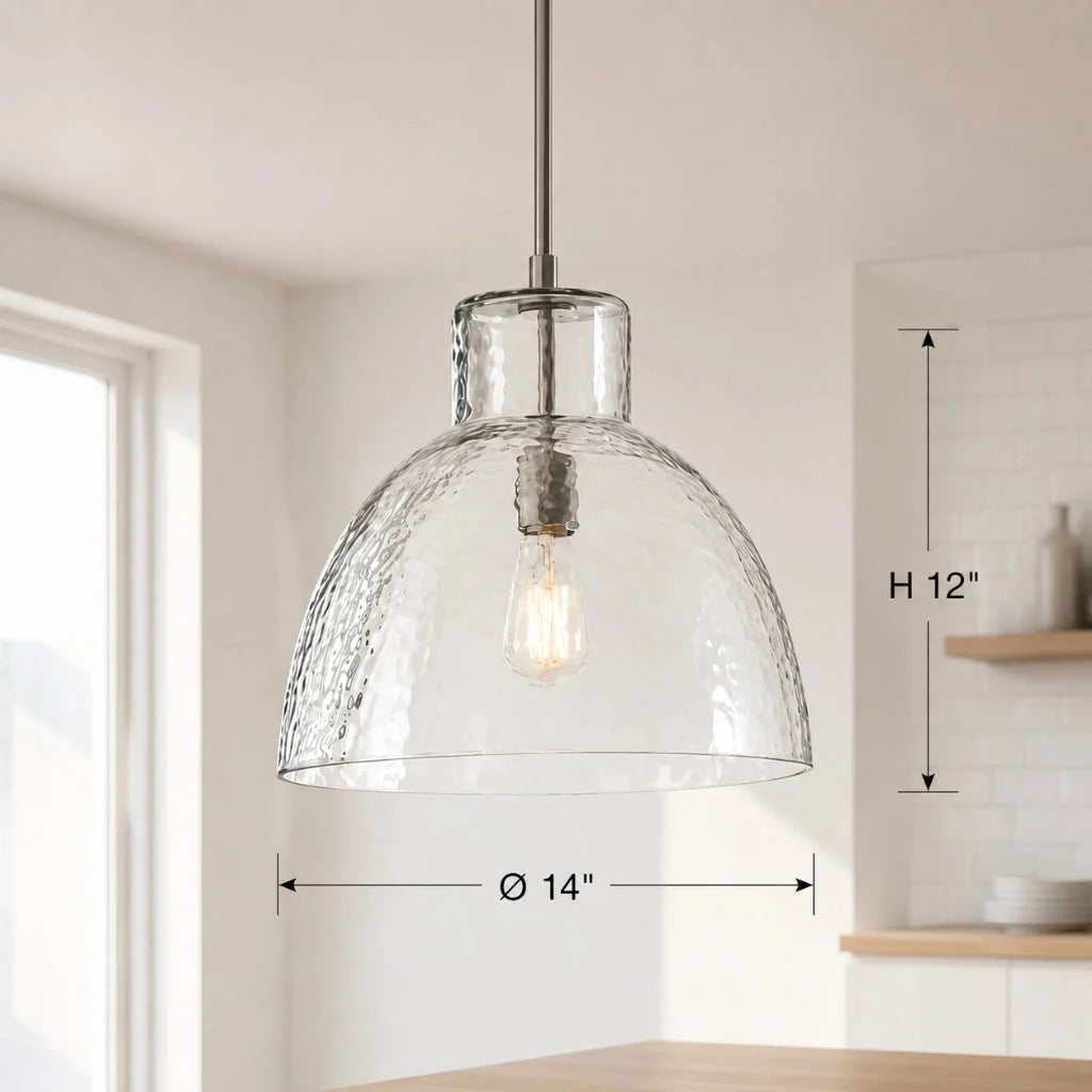 Lampa Wisząca Landelijna ze Szklanym Kloszem - 33