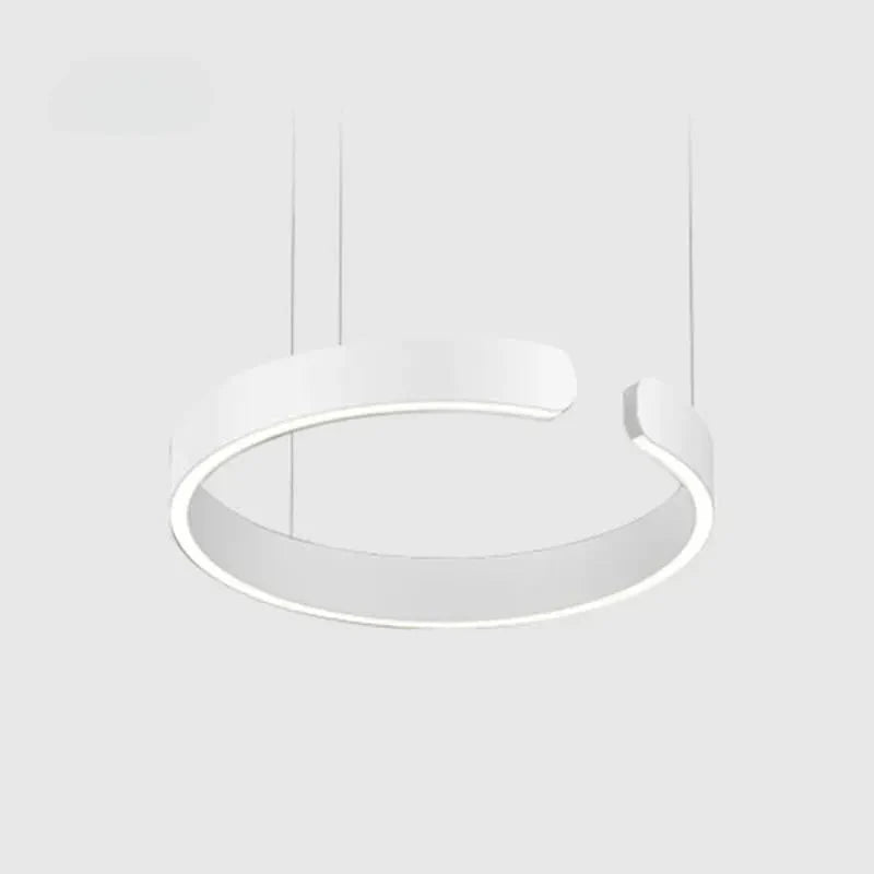 Lampa Wisząca LED Pierścień Minimalistyczna z Regulacją Wysokości - Biały