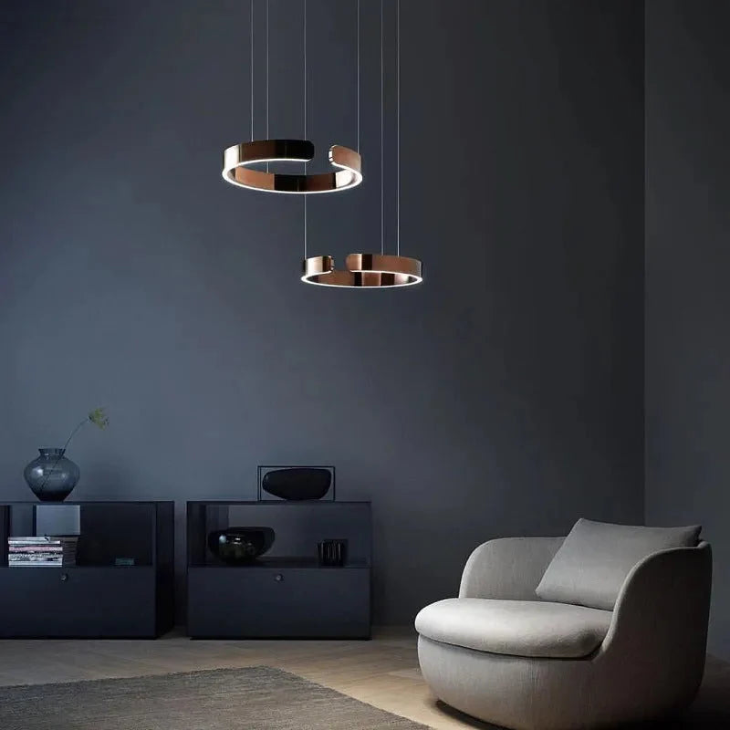 Lampa Wisząca LED Pierścień Minimalistyczna z Regulacją Wysokości - 5
