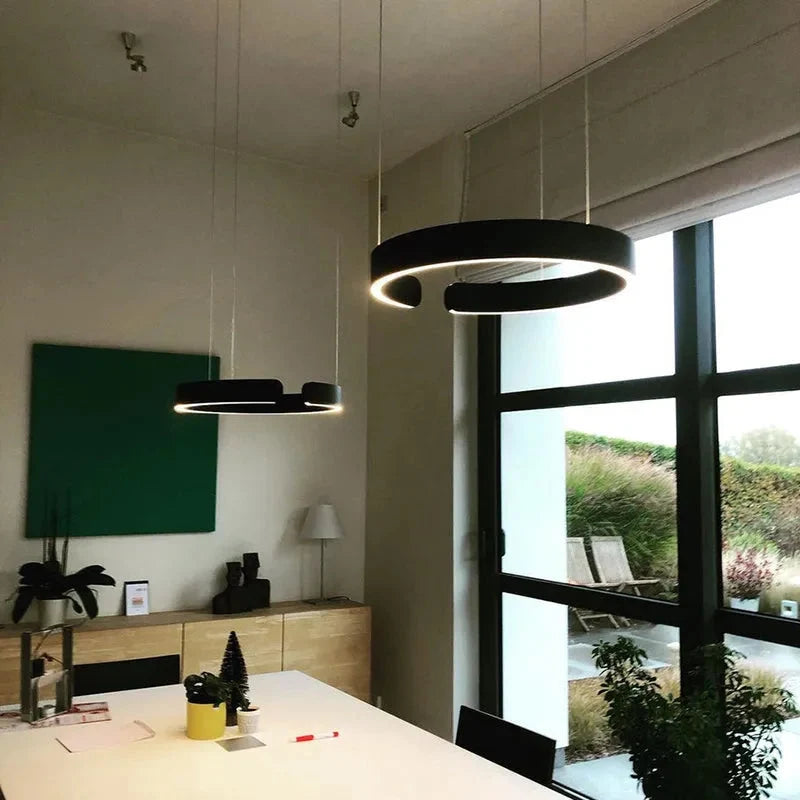 Lampa Wisząca LED Pierścień Minimalistyczna z Regulacją Wysokości - 7